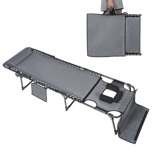 4 Folding Face Down Tanning Chair, Gray