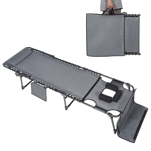 4 Folding Face Down Tanning Chair, Gray