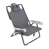 Veikous Backpack Beach Chair, 5-Position Camping Chair 