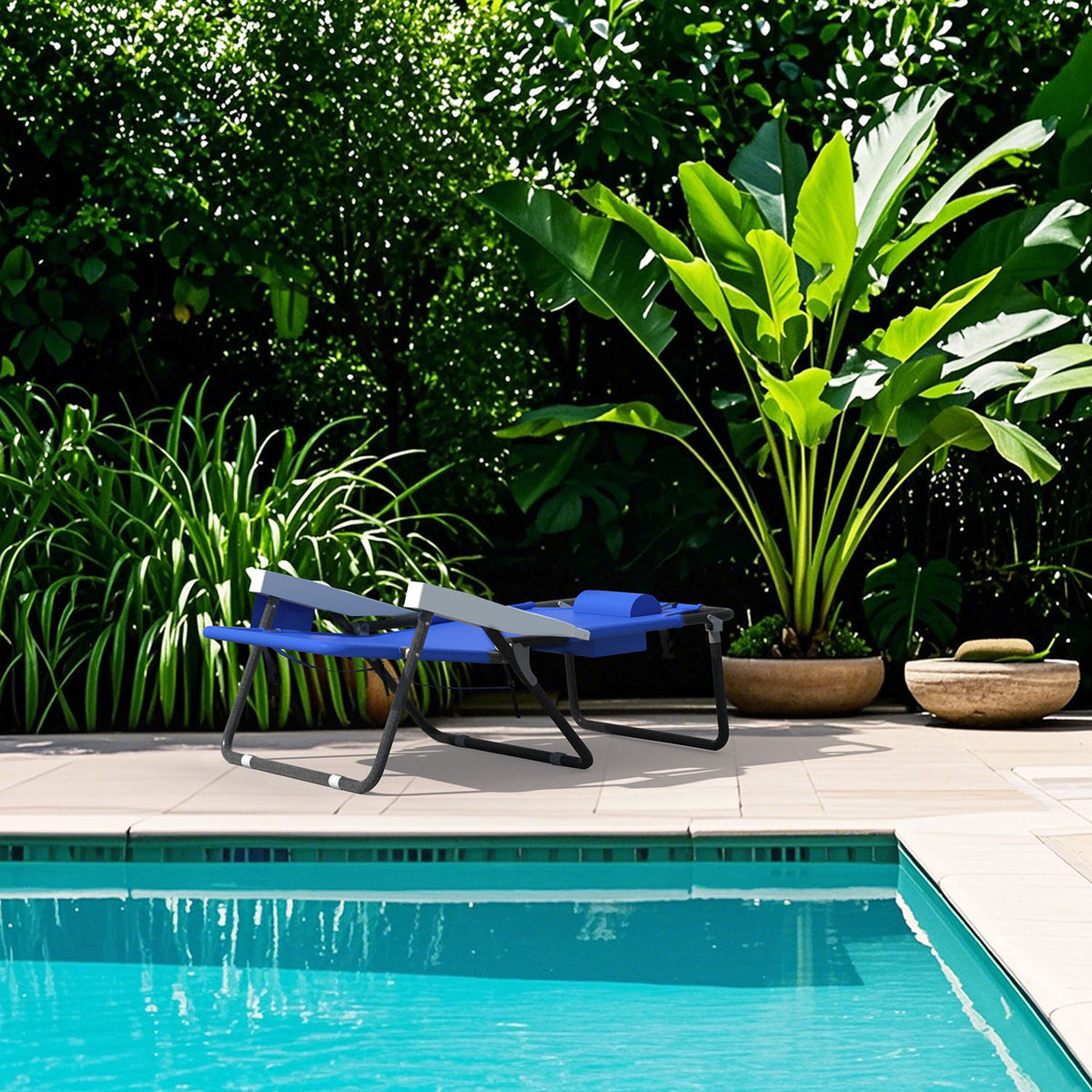 Veikous Backpack Beach Chair, 5-Position Camping Chair 