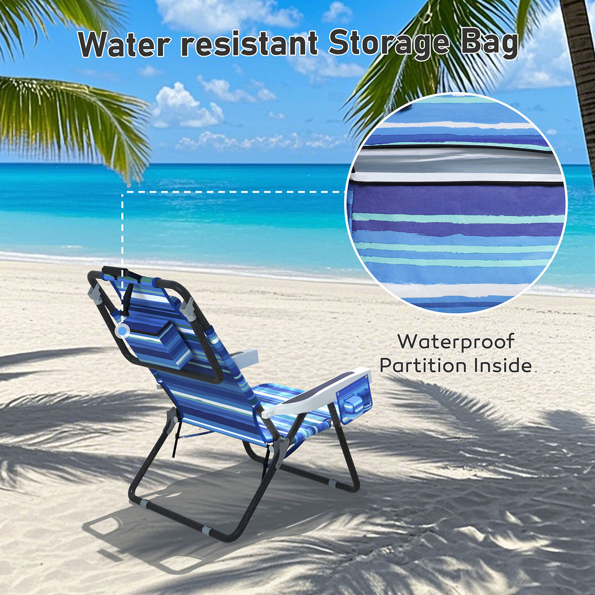 Veikous Backpack Beach Chair