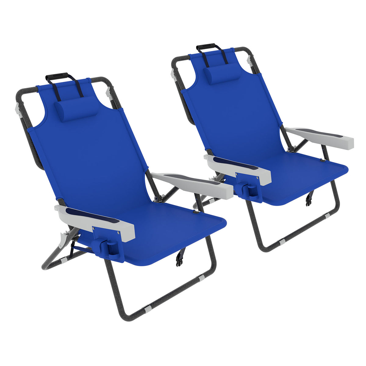 Veikous Backpack Beach Chair, 5-Position Camping Chair 