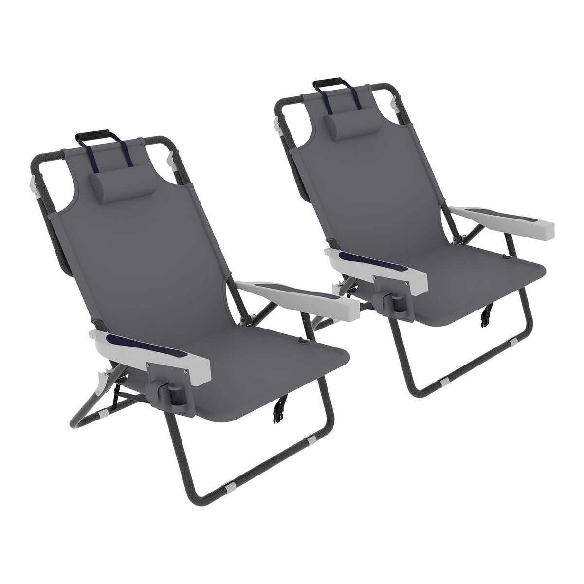 Veikous Backpack Beach Chair, 5-Position Camping Chair 