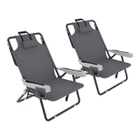 Veikous Backpack Beach Chair, 5-Position Camping Chair 