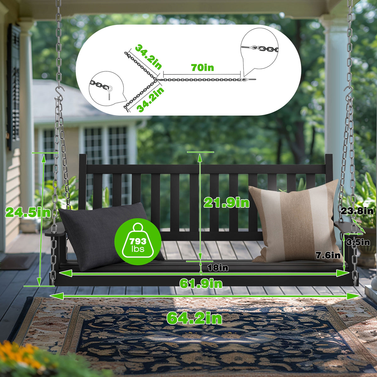 best heavy duty garden swing seat