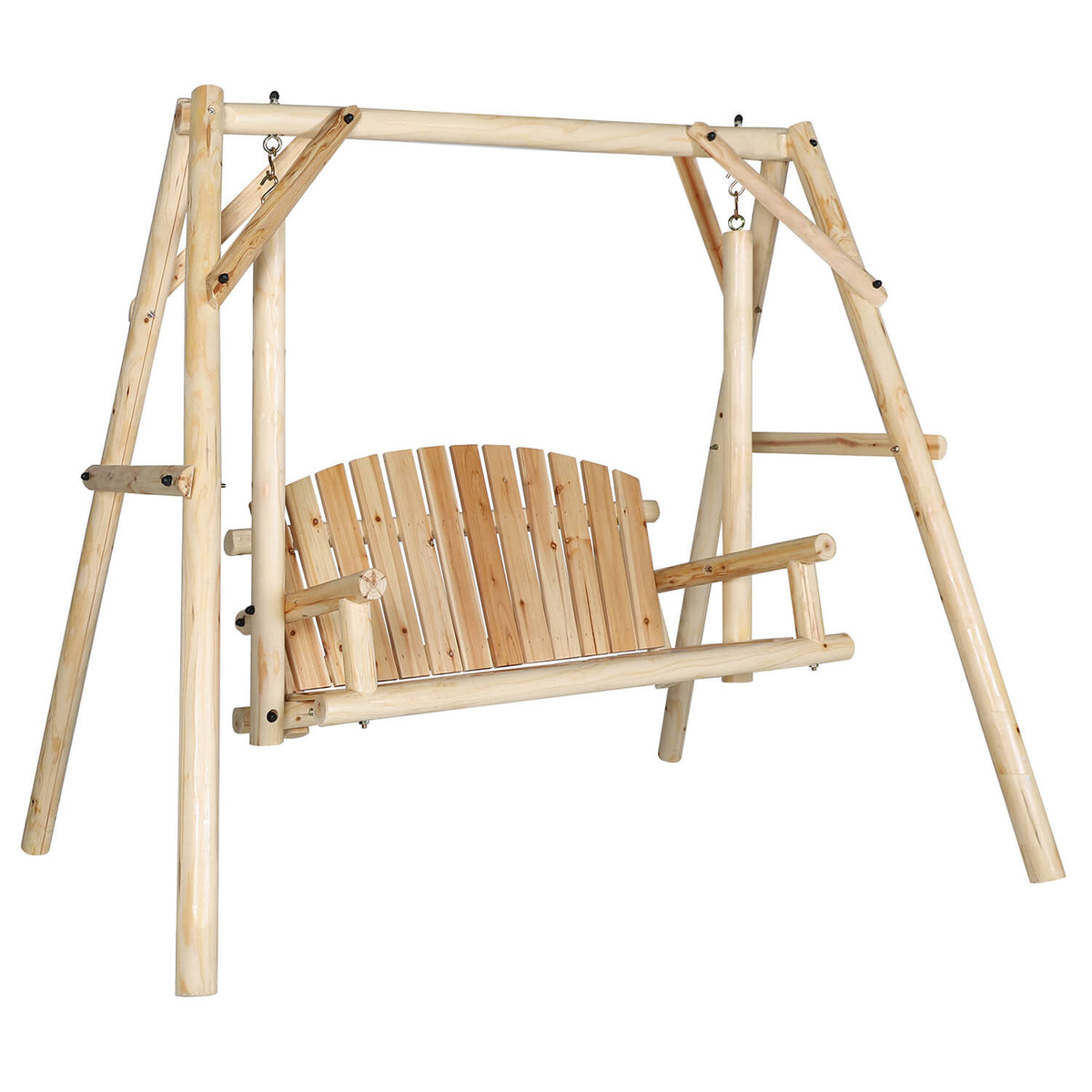 Wooden Outdoor Swing, Natural