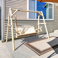 Wooden Outdoor Swing, Natural