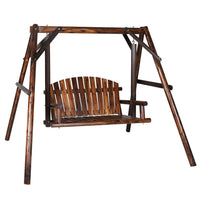 free standing wooden porch swing, Chocolate