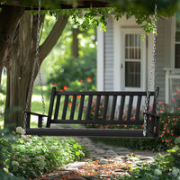 garden swing chair wood