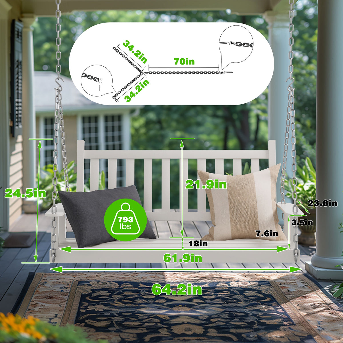 composite porch swings