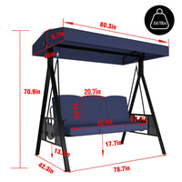 Patio Swing Chair, Blue