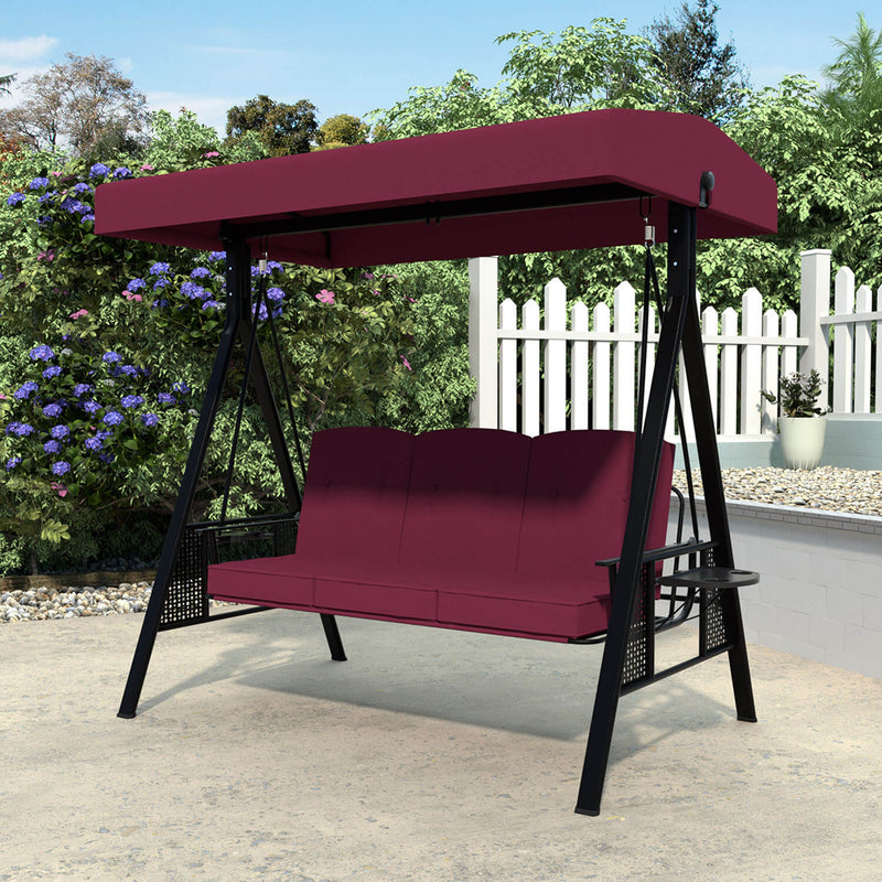 Patio Swing with Canopy, Firebrick