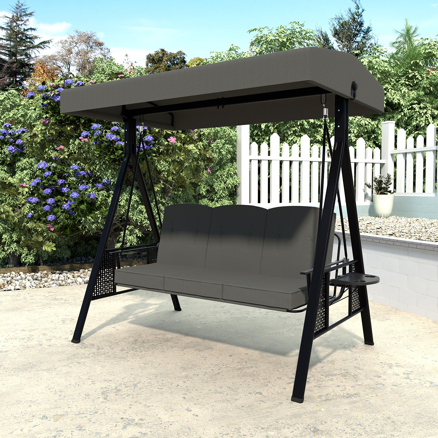 outdoor swing chair with canopy