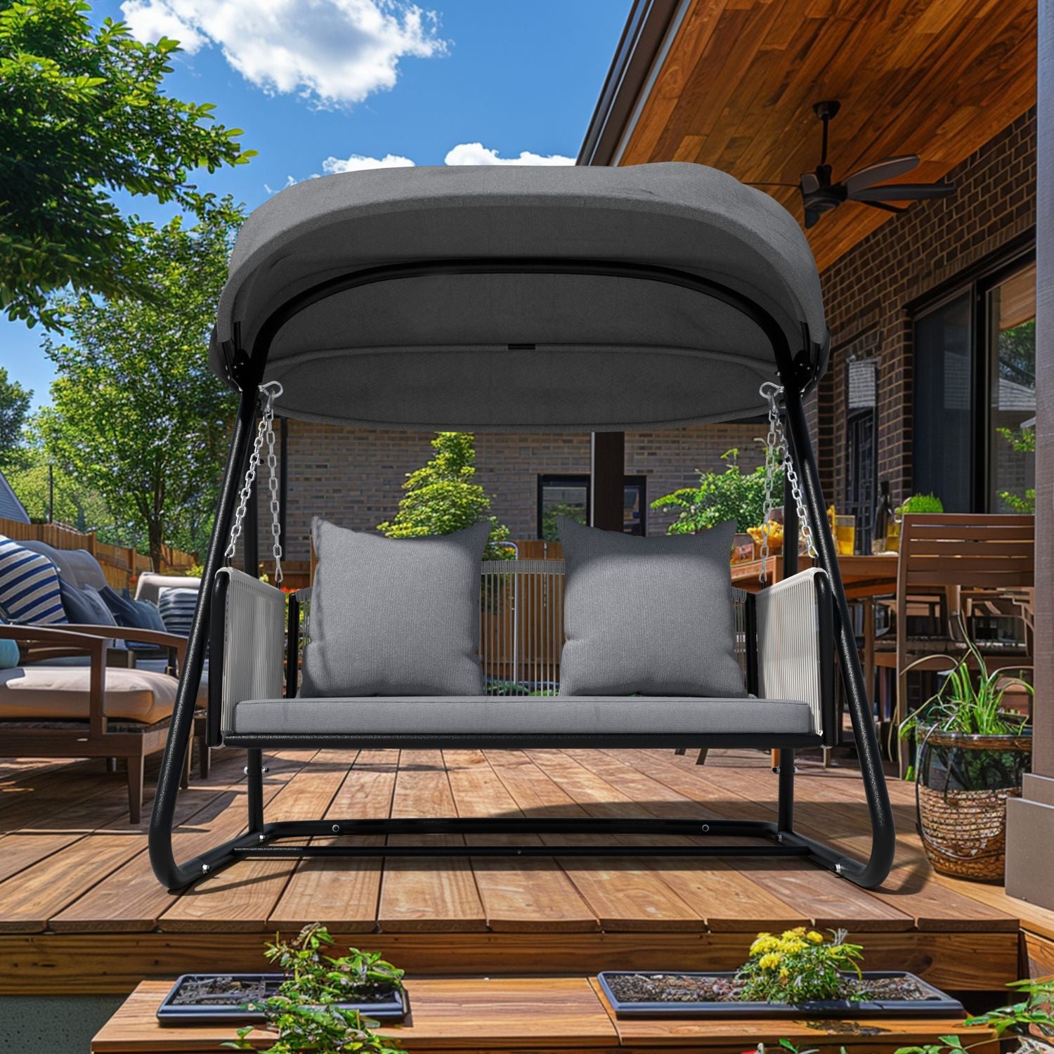 VEIKOUS Porch Swing with Stand