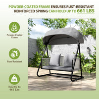 outdoor porch swing supports up to 661lbs