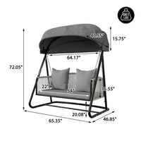 patio swing canopy chair with 54"x22" seat
