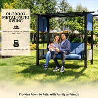 Heavy Duty Porch Swing Chair with Metal Frame