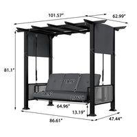 2-IN-1 Swing Bed Pergola