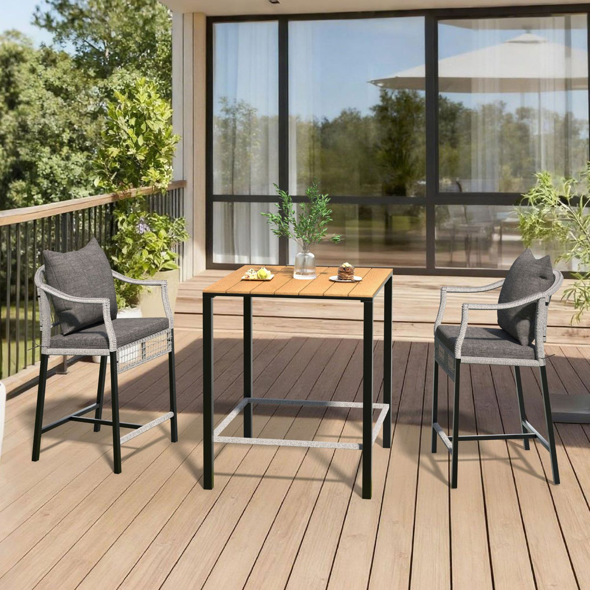 3 piece outdoor bar set