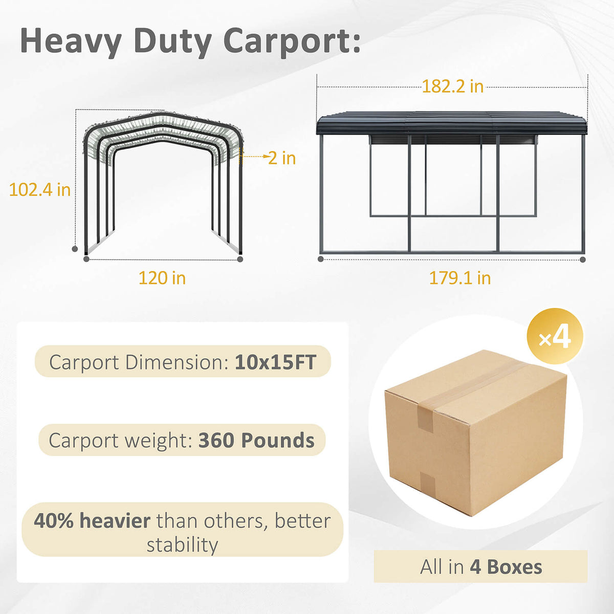 10 X 15 Outdoor Carport