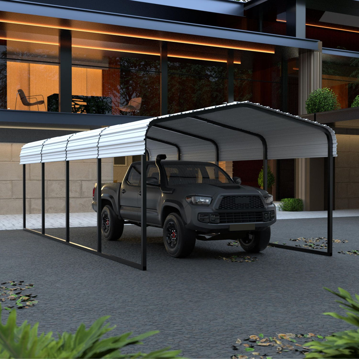 12’ X 20’ VEIKOUS Steel Carport, eggshell