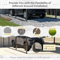 Outdoor metal garage