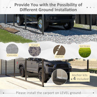 sturdy steel carport with anchor kits