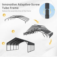 easy-to-assemble carport for outdoor