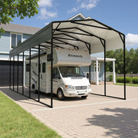Heavy-Duty Carport with Metal Roof