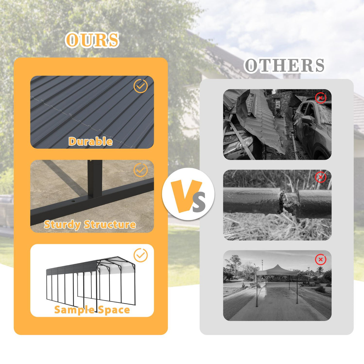 Outdoor rv cover carport