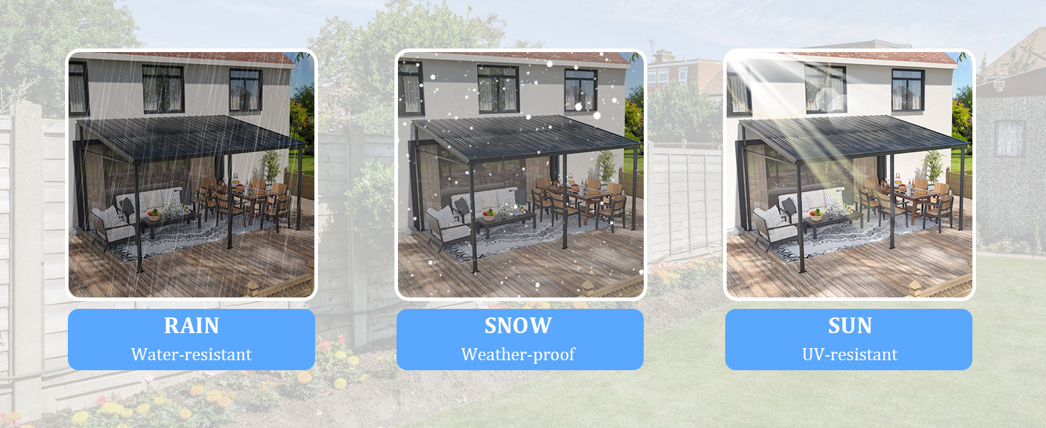 Water-resistant patio cover