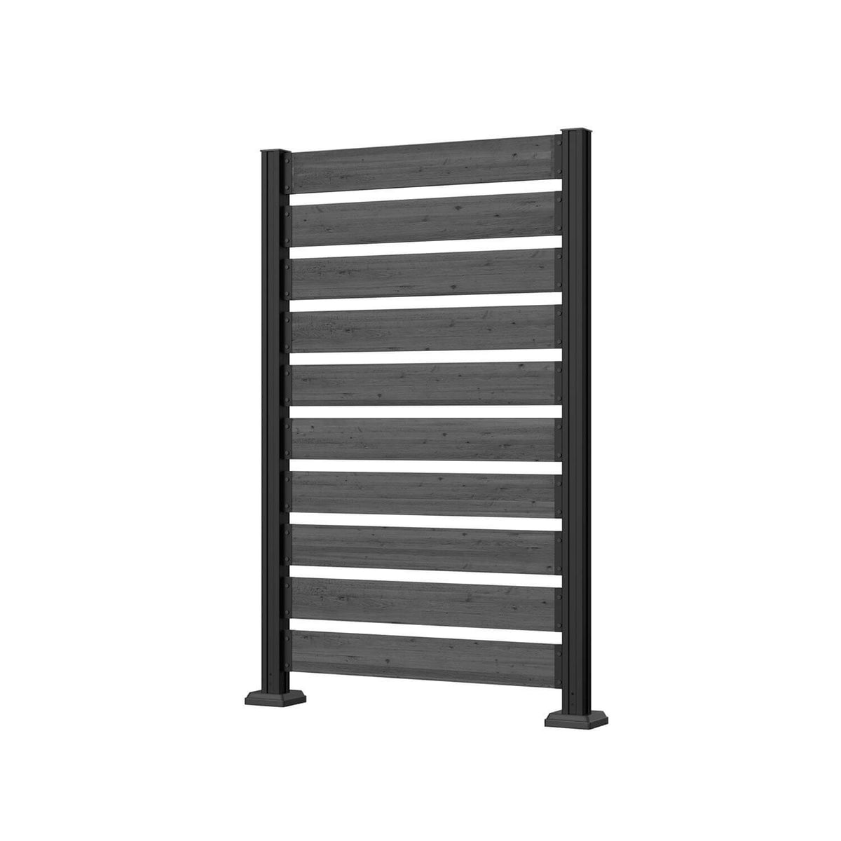 Gray privacy fence panel