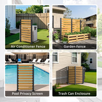 Wooden privacy screens are suitable for air conditioners, trash cans, and gardens