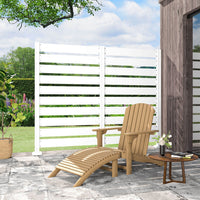 White Slat Fence Panel