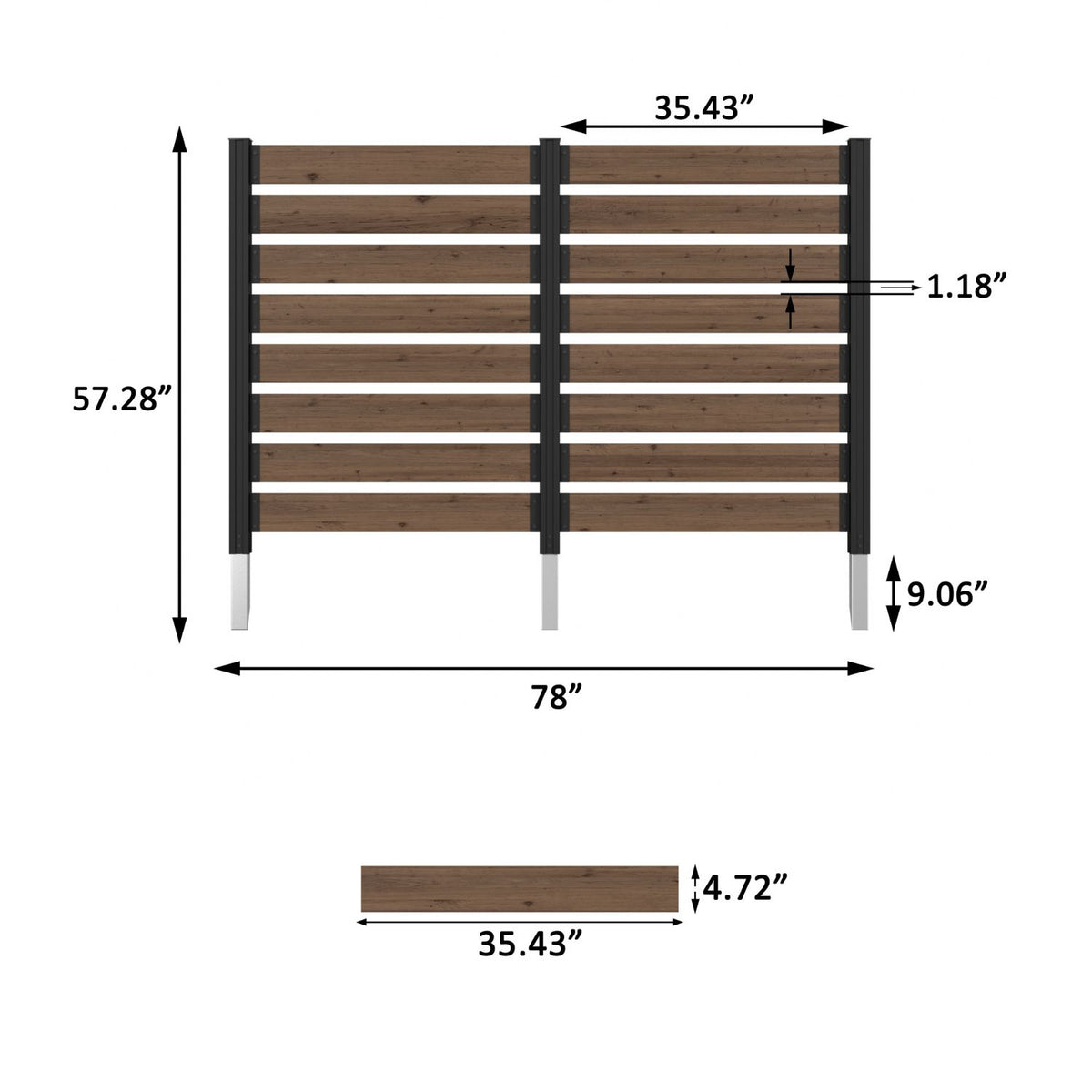 57" Air Conditioner Screen,2 Panel