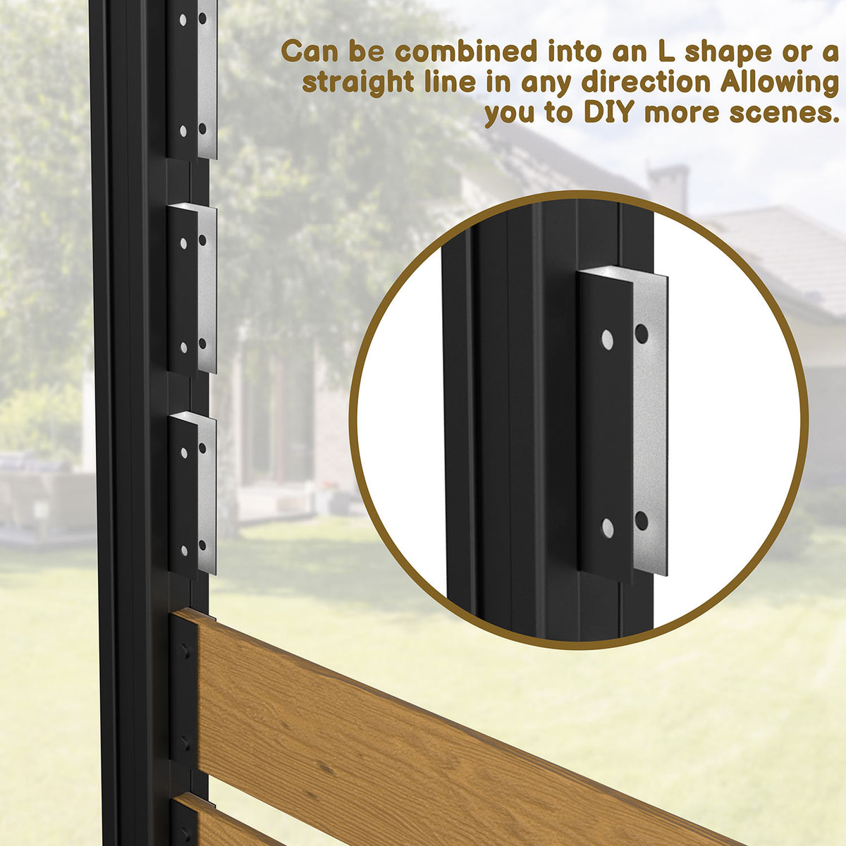 2 panel wooden fence