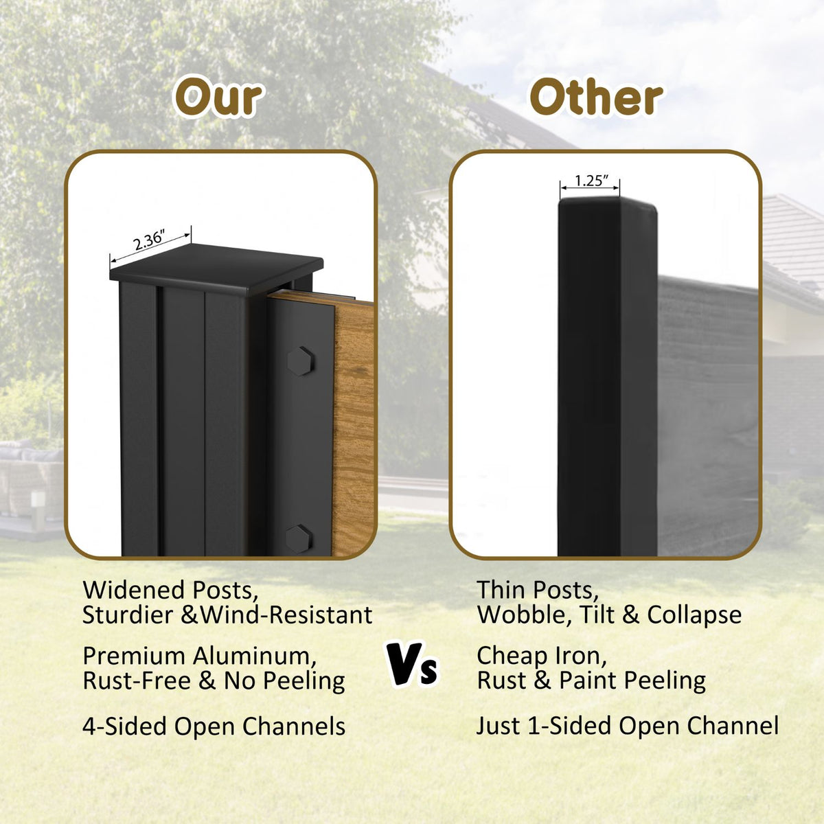 Wood air conditioner fence 2pcs