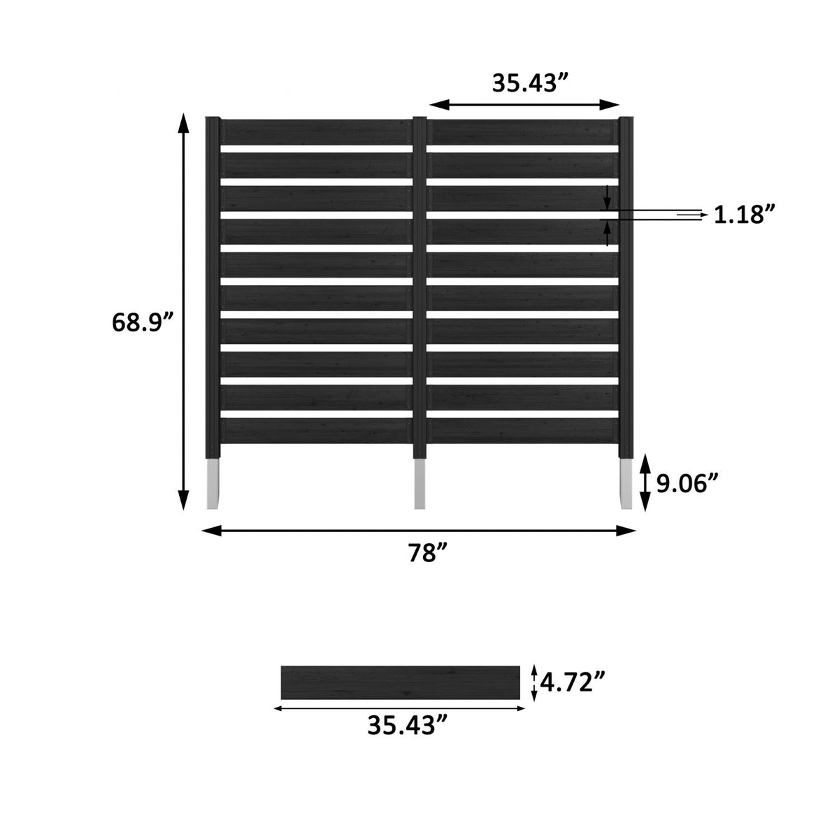 2 Panel Privacy Screen