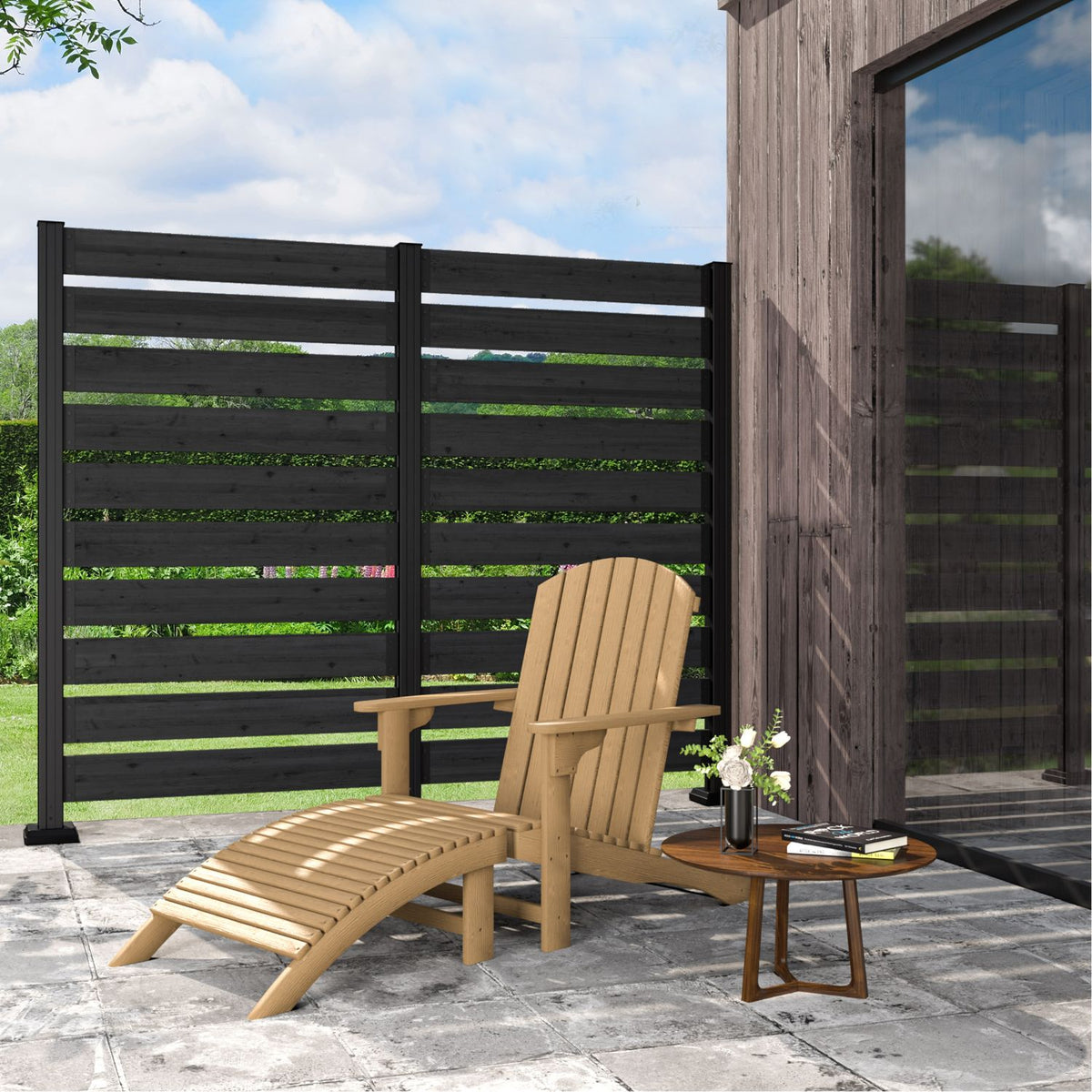 wood privacy fence panels with no dig design