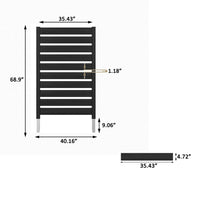 Veikous Wood Privacy Screen, Outdoor Slat Fence Panel with Metal Stake, for Air Conditioner, Trash 1 Panel