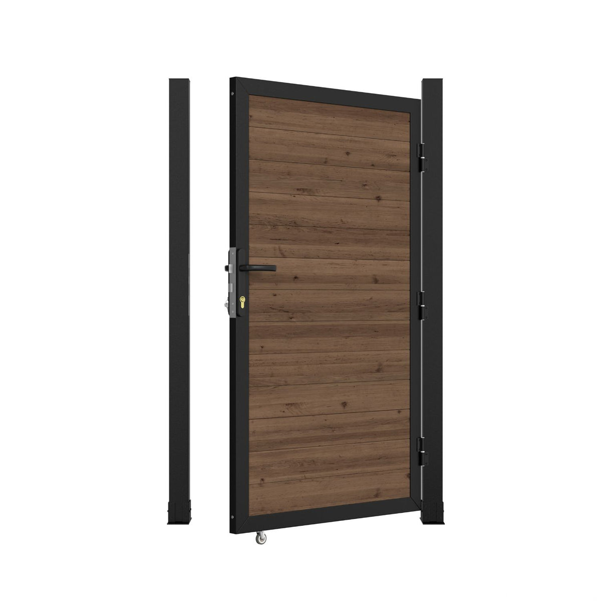 Wooden fence gate for yard