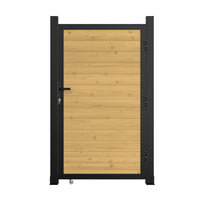 Burlywood Fence Gate with Wheel