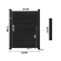 Privacy Fence Gate with Posts and Wheel