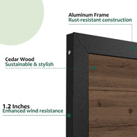 Wooden Garden Gate with Aluminum Frame