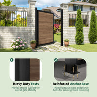 Heavy Duty Fence Gate with Posts