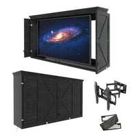 wood outdoor tv enclosure