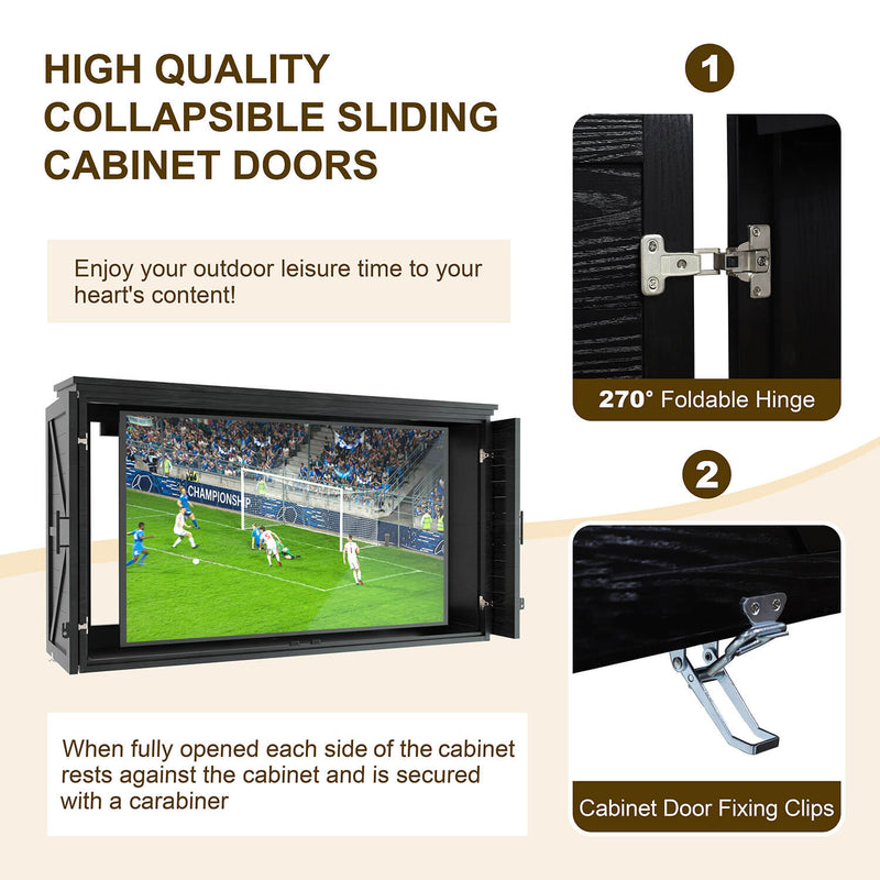 TV Enclosure for Outside, Waterproof TV Case with Lock & Mount – Veikous