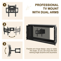 Professional TV mount with dual arms