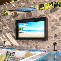 TV case with transparent panel