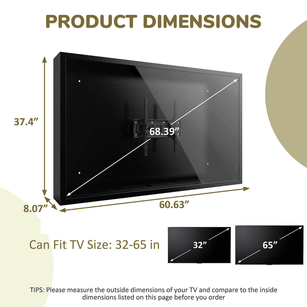 65 Inch TV Outdoor Cover